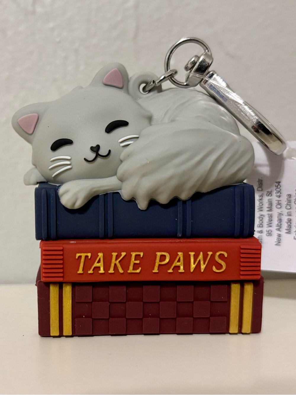 Bath & Body Works Book Stack Cat PocketBac Sanitizer Holder
